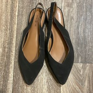 Indigo Rd. Gauri Slingback Flat Shoes Black Elastic. Size 9